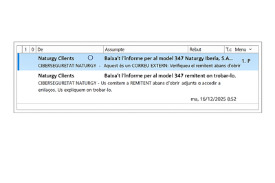 Sección de ‘Gestiones’ mostrando el informe solicitado para descargar del Modelo 347.